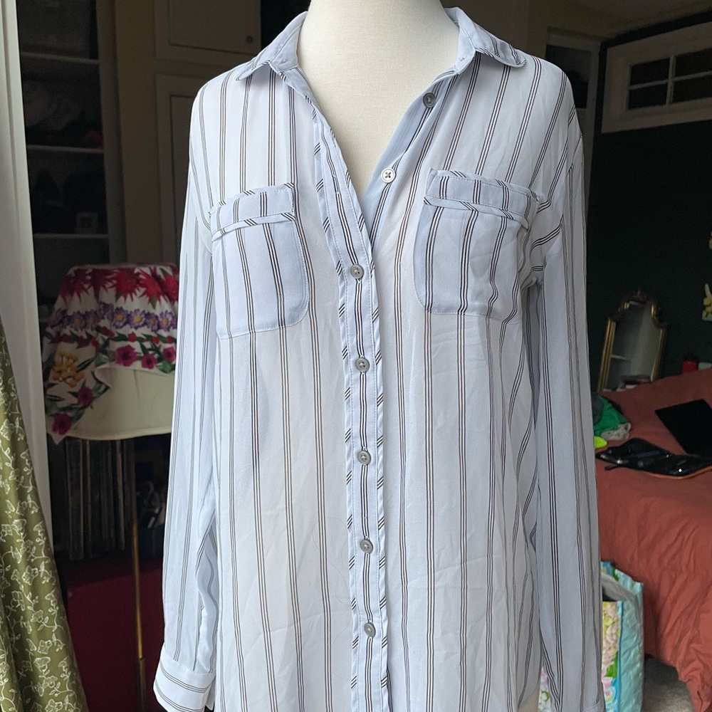 LOFT Sheer Button-Up